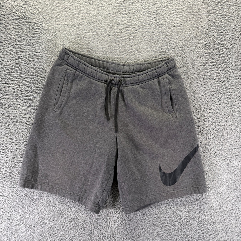 Nike Shorts Mens L Gray Cotton Sweat Fleece Lined Sports Performance Athletic